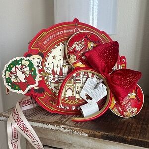 Disney very merry Christmas party, convertible, backpack, and matching ear set